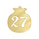 Plexi Acrylic Pendant Pomegranate "27" 57x70mm Ø2.6x3mm
