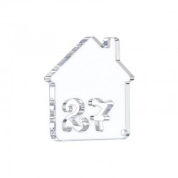 Πλέξι Ακρυλικό Επιτραπέζιο Σπίτι "27" 66x70mm Ø3.2mm