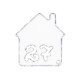Plexi Acrylic Lucky Deco House  66x70mm Ø3.2mm