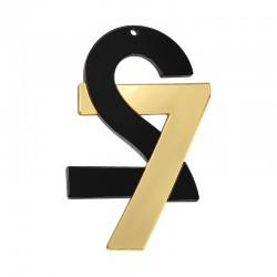 Plexi Acrylic Lucky Pendant "27" 71x110mm Ø2.7mm
