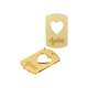 Plexi Acrylic Lucky Pendant Tag "Αγάπη" with Heart 40mm Ø2mm