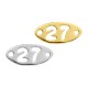 Stainless Steel 304 Connector Oval Tag "27" 15x17mm