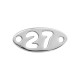 Ανοξείδωτο Ατσάλι 304 Ταυτότητα Οβαλ “27” & Μακραμέ 15x17mm