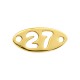 Stainless Steel 304 Connector Oval Tag "27" 15x17mm