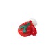 Murano Style Bead Christmas Glove Mistletoe ~15-18mm