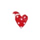 Murano Style Pendant Heart with Beanie ~15-18mm