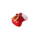 Murano Style Bead Christmas Boot with Mistletoe ~15-18mm