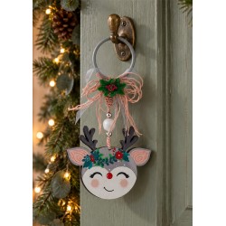 Renne de Noël décoratif en bois 108 x 90 mm / 9 mm Ø 3 mm