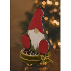 Lutin de Noël décoratif en bois 120 x 95 mm / 9 mm