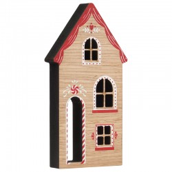 Wooden Deco Christmas House 73x140mm/17mm