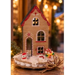 Casita Decorativa de Madera de Navidad, 73 x 140 mm / 17 mm