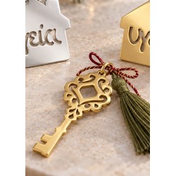 Pendentif en Acier Inoxydable 304 « Clé » 41 x 100 mm. Ø 3 mm