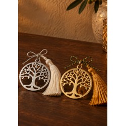 Ciondolo in Acciaio Inossidabile 304 con Albero della Vita 70 mm Ø 4x3,5 mm