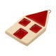 Enameled Ceramic Pendant House 45x81mm