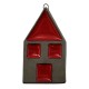 Enameled Ceramic Pendant House 45x81mm