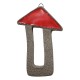 Enameled Ceramic Pendant House 53x80mm