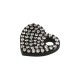 Ciondolo a Cuore in Ottone con Zirconi 10X14 Mm/2 mm