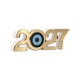 Plexi Acrylic Decorative "2027" with Evil Eye 100x34mm