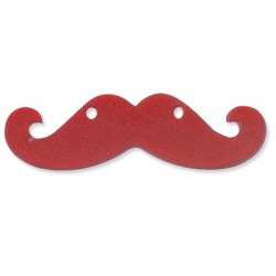 Plexiacrylic Glitter Moustache 2.2x8cm
