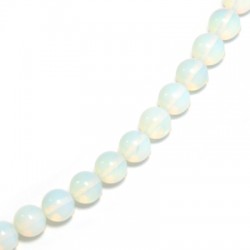 Perle en semi-précieuse Opaline 10mm (~40 pcs/fil)