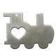 Ciondolo in Zama Trenino con Cuore 36x50mm