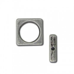 Zamak Slider Ring Square 11mm (Ø 1mm)