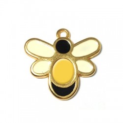 Colgante de Metal Zamak Esmaltado Abeja 20x24mm