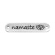 Brass Tag with Engraved Namaste 25x5mm (Ø 1.2mm)