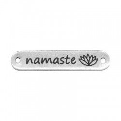 Connettore in Ottone Targhetta "Namaste" 25x5mm (Ø1.2mm)