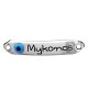 Metal Zamak Cast Connector Tag with Enamel Eye 'Mykonos' 7x35mm