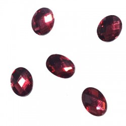 Cabochon Ovale Sfaccettato Lucido in Resina 6x8mm