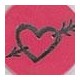 Plexi Acrylic Cabochon  Round Pendant with Engraved Heart Arrow 15mm