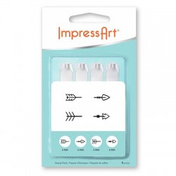 Μεταλλικές Σφραγίδες Βέλη Impress Art 6mm (4τμχ)