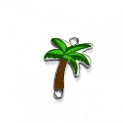 Zamak Enamel Connector Palm Tree 18x21mm