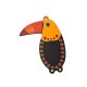 Wooden Pendant Toucan 42x55mm