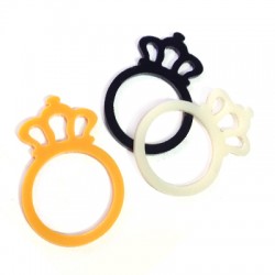 Plexi Acrylic Finger Ring Crown 22mm