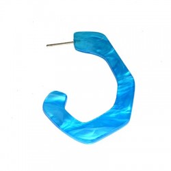 Orecchino in Plexi Semicerchio Irregolare 36x45mm