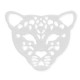 Ciondolo Testa di Leopardo in Plexi Acrilico Glitter 60x51mm