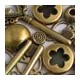 Pendentif médaille 18mm en Métal/Zamak avec tête de cerf