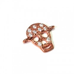 Conector de Plata 925 Swarovski Calavera 10x12mm