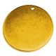 Charm in Ottone medaglietta Rotonda 20mm/spess.1mm (Ø1,2mm)