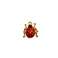 Zamak Charm Ladybug w/ Enamel March 14x13mm