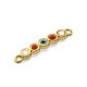 Zamak Bar Connector Round w/ Enamel 24x5mm