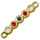 Zamak Bar Connector Round w/ Enamel 24x5mm