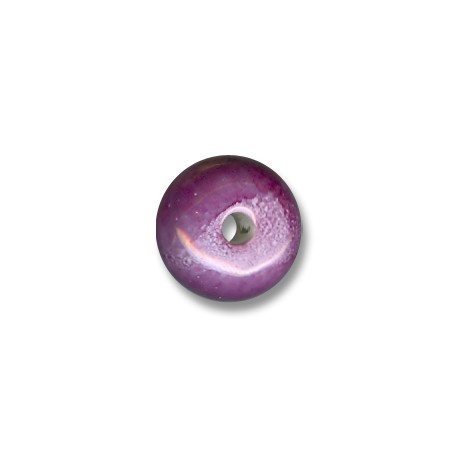 Perle Céramique Émaillée Aplatie 19mm (Ø 3.5mm)