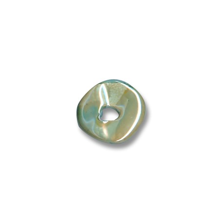 Ceramic Bead Disc Irregular w/ Enamel 15mm (Ø4mm)