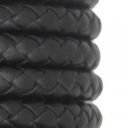 Cuir Polyester Rond Tressé 10mm