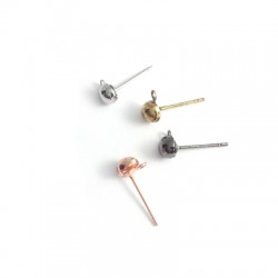 Brass Earring w/ Ring 5mm