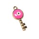 Metal Zamak  Enamel Key Eye 14x31mm