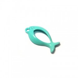 Charm Poisson Peint en Zamak 21 x 12 mm